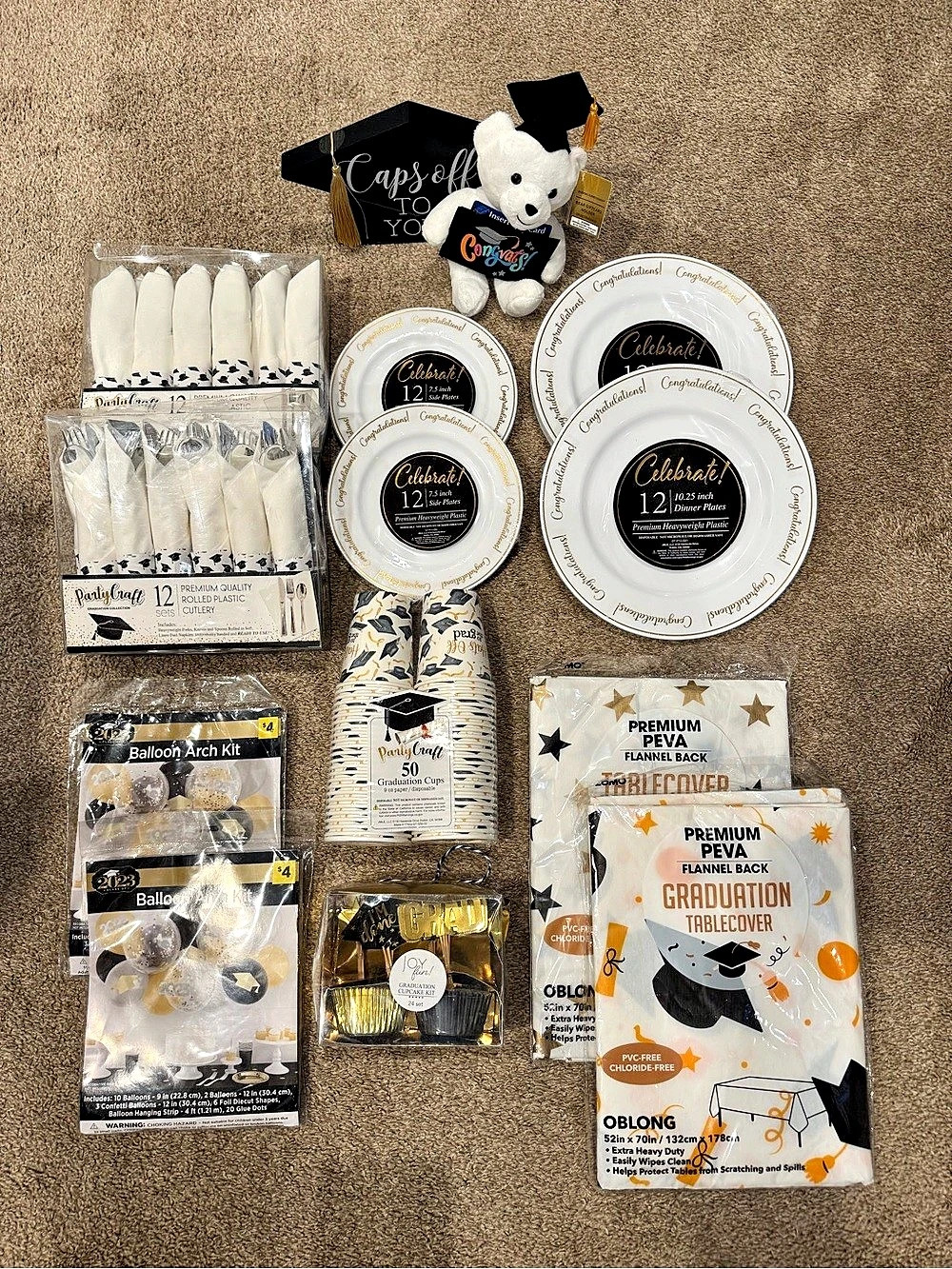 Graduation Party Dinnerware & Decor Lot NWT